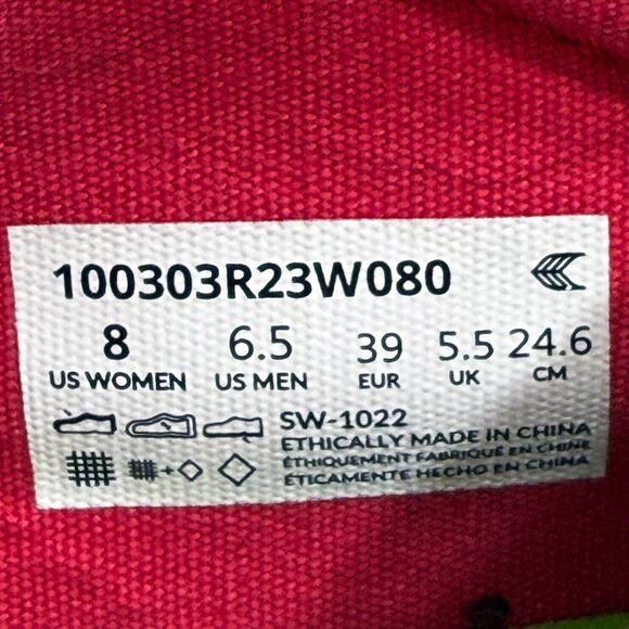 Cariuma Pantone Viva Magenta Womens Size 8 High Top Sneakers Shoes Red Canvas - Picture 9 of 9